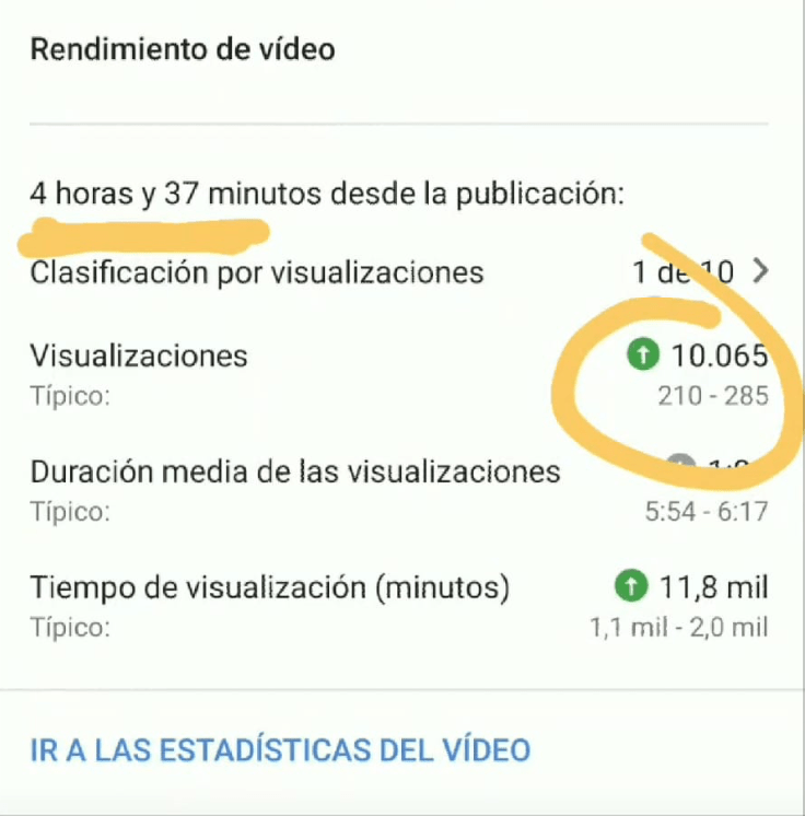 datos sobre posicionamiento en Youtube